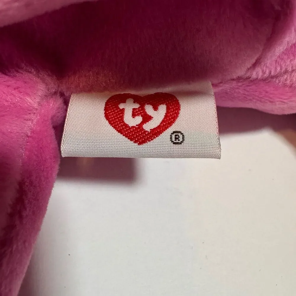 Vintage 1998 Ty Pillow Pals MEOW Pink Cat Plush 14